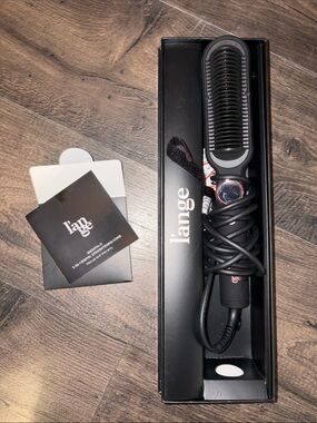 Lange Black Styling Brush with Pink Accents